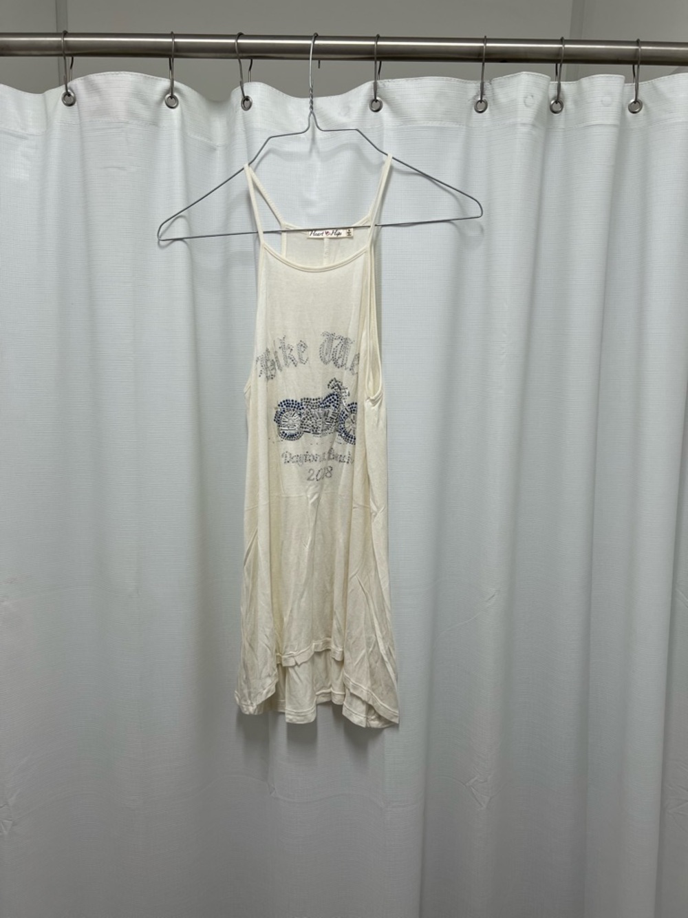 NWOT bedazzled motorcycle tank top
